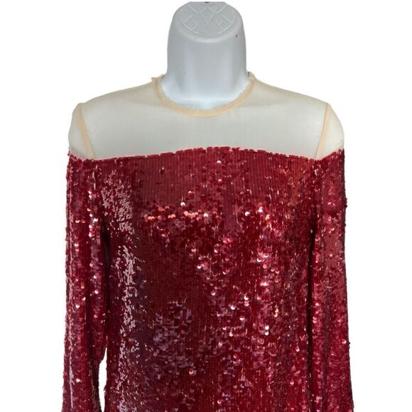 ZARA Sequin Chiffon Dress ZW Collection Size XXS. - Picture 4 of 11